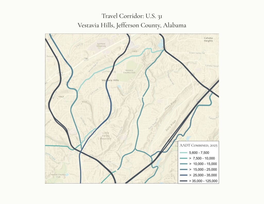 Travel Corridor US31 and Surrounding